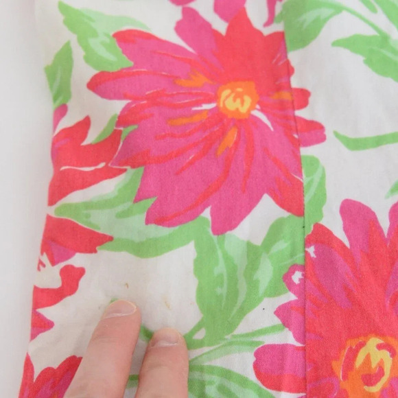 Vintage 90s Merona Pink And Green Floral Daisy  Midi Dress Size L - Picture 13 of 14